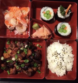 Bento Box with Chicken Teriyaki & Sushi