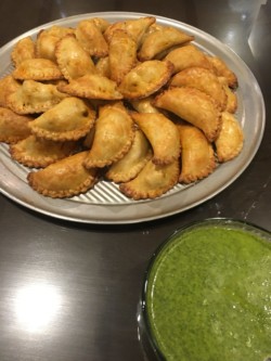Empanadas with Chimmichurri dipping Sauce